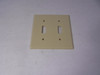 Leviton 001-86009 Ivory Double Gang Double Toggle Wall Plate USED