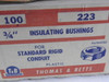 Thomas & Betts 223 Plastic Insulating Bushing 3/4" 100-Pack ! NEW !