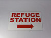 Generic Double Sided Refuge Station 16X10" Sign USED