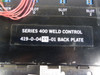 WTC 419-0444-01 Series 400 Weld Control Back Plate USED