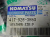 Komatsu Genuine Parts 4179263550 Weather Strip ! NWB !