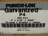 Punch-Lok P4 Galvanized Steel Clamps 1" x 5/8" x 0.030" 100-Pack ! NEW !