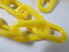 U-Line H-3364Y 100' Plastic Yellow Barrier Chain 2" Links USED