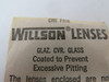 Willson GLAZ-CVR-GLASS Safety Lenses Clear 50mm ! NEW !