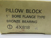 Dayton 4X818 Pillow Block 1" Bore Ball Bearing 2 Bolt ! NOS !