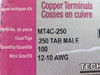 TechSpan MT4C-250 Male Quick Disconnect 100Pack 12-10AWG .250 Tab ! NEW !