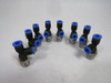 SPC PST-1/4-N03U-EPNI Male Run Tee 1/4"OD 3/8"NPT Lot of 8 ! NOP !