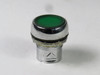 Allen-Bradley 800FM-LF3 Illuminated 22mm Metal Push Button Green Lens USED