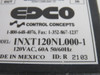 Edco INXT120NL000-1 Surge Protector 120VAC 60A 50/60HZ USED