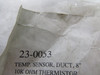 Micro Thermo 23-0053 Grey Duct Temperature Sensor 8" 10KOHM Thermistor USED