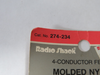 Radio Shack 274-234 Molded Nylon Connector 4-Conductor Female 250V 8A ! NEW !