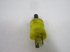 Hubbell HBL4573VY Yellow Industrial Plug 15A 250V 3W 2P USED