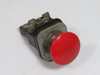 Allen-Bradley 800T-D6A Push Button 1NO 1NC Red Mushroom Head USED