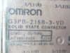 Omron G3PB-215B-3-VD Solid State Contactor 3PH 5A 100-240VAC 12-24VDC USED