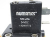 Numatics S22C-04BK Quick Exhaust Start Valve 1/2" NPT 24VDC MODIFIED USED