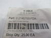 Able Seal 2-214S700-FDA Silicon O-Ring 24.99mm ID 32.05mm OD 25 PK ! NWB !
