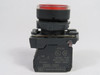 Telemecanique XB5AW34B5 Push Button 24V 1NO 1NC Red Lens USED