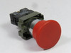 Telemecanique XB4BC41 Push Button 30mm 1NO Red Mushroom Head USED