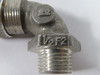 Hubbell NHC1022 Cord Connector Aluminum NPT-1/2" Dia. Range-.250"-.375" USED