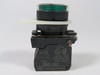 Telemecanique XB5AW3365 Push Button Illum 22mm 1NO 1NC Green Flush Head USED