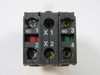 Telemecanique XB5AW3365 Push Button Illum 22mm 1NO 1NC Green Flush Head USED