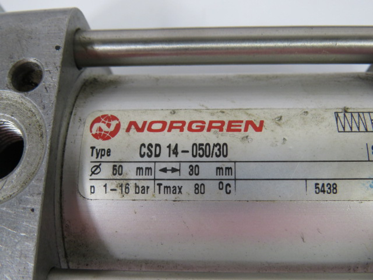 Norgren CSD14-050/30 Pneumatic Cylinder 50mm Bore 30mm Stroke 1-16bar USED