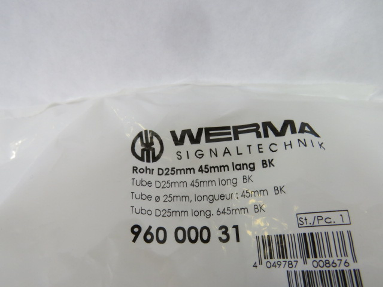 Werma 960-000-31 45mm Long Tube for Stack Light ! NWB !