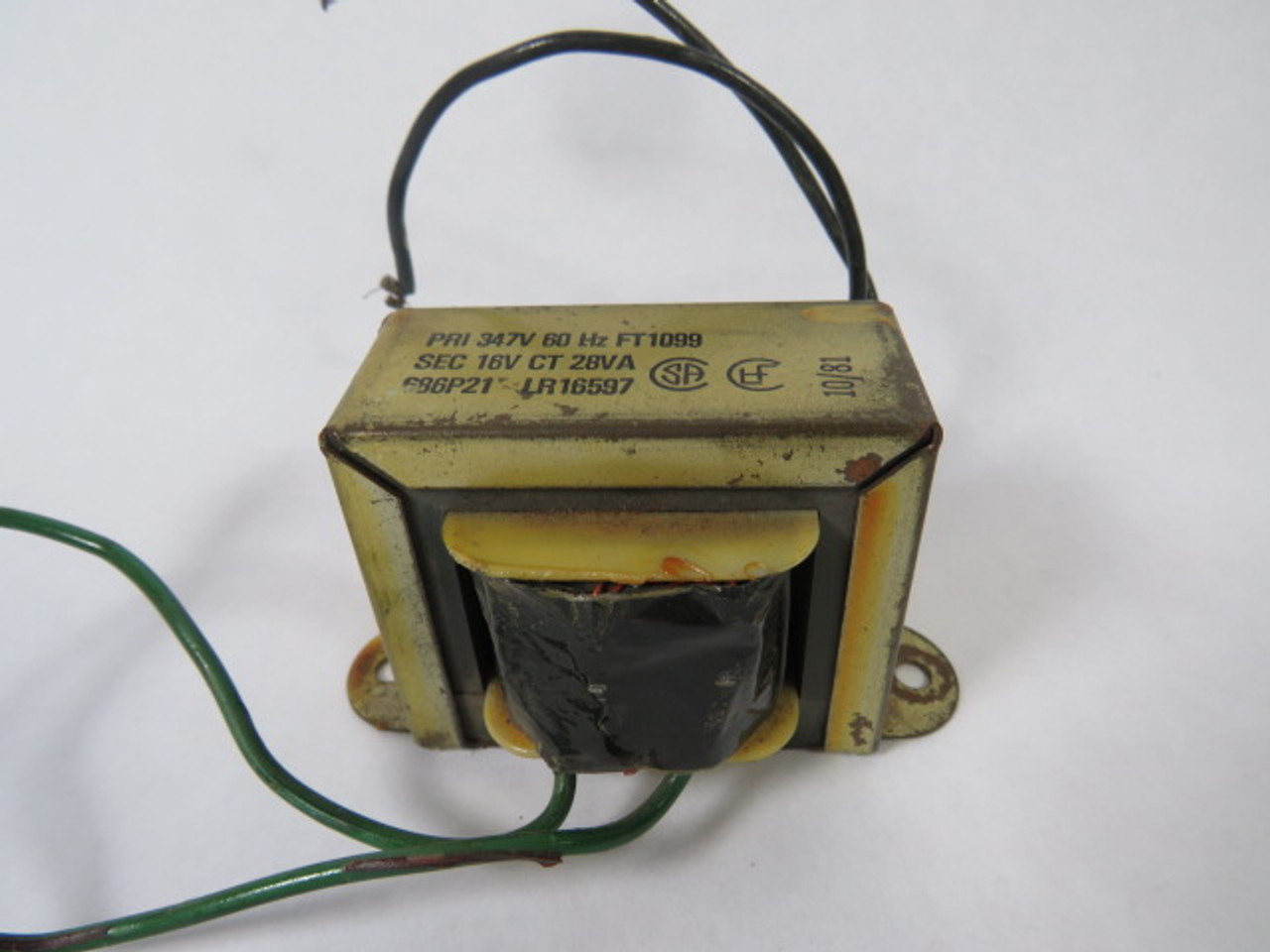 Generic 686P21 Transformer 28VA Pri 347V Sec 16V 60HZ USED