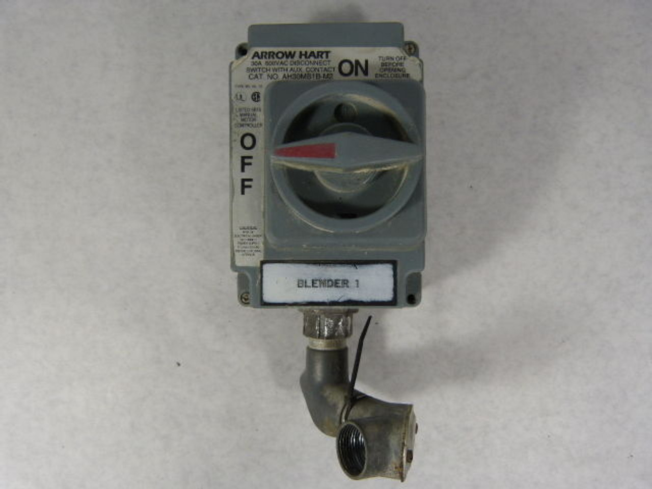 Arrow Hart AH30MS1B-M2 Disconnect Switch USED