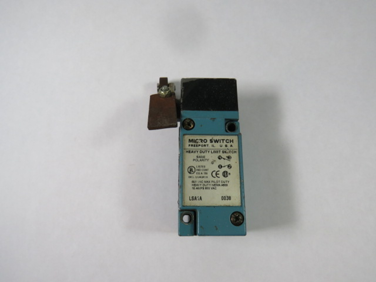 Honeywell LSA1A Heavy Duty Limit Switch w/ Actuator Lever 10A 600VAC USED
