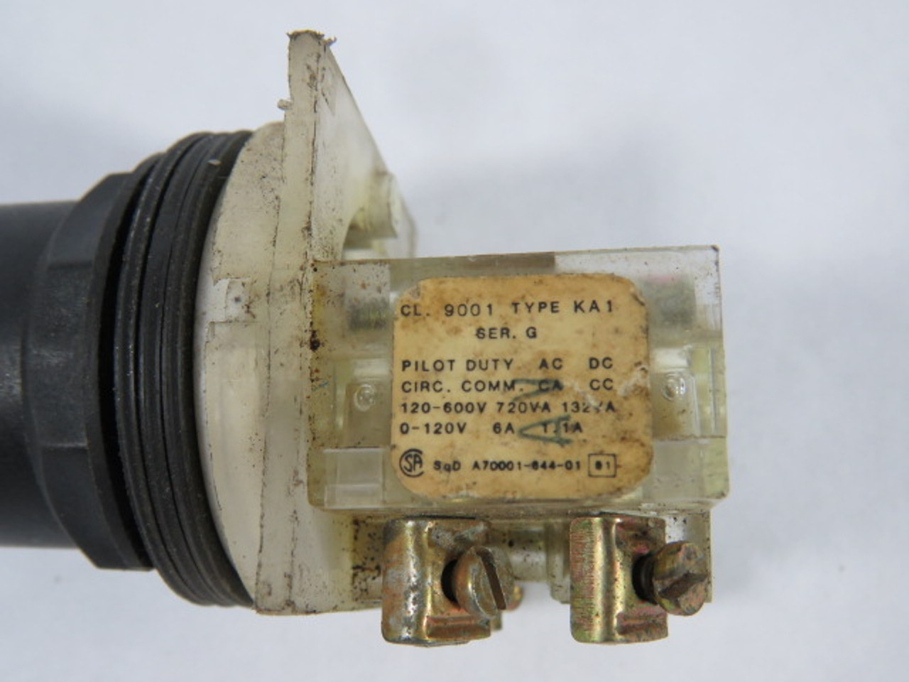 Square D 9001-SKS11BH1 Selector Switch 1NO/1NC 2-Pos USED