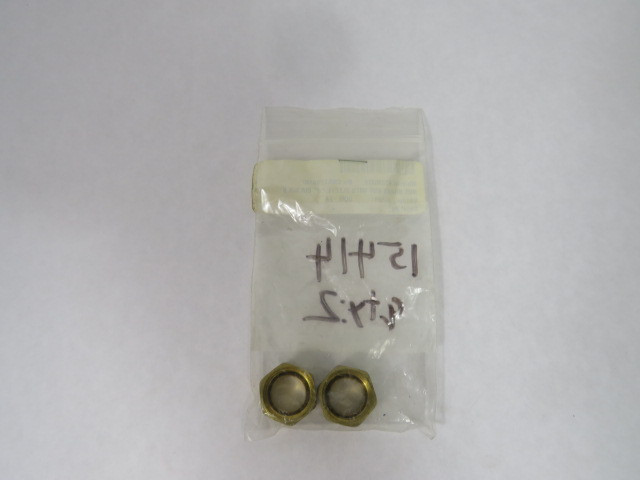 Generic 15414 Brass Nut w/ Sleeve 1/2" DIA 2Pcs ! NWB !