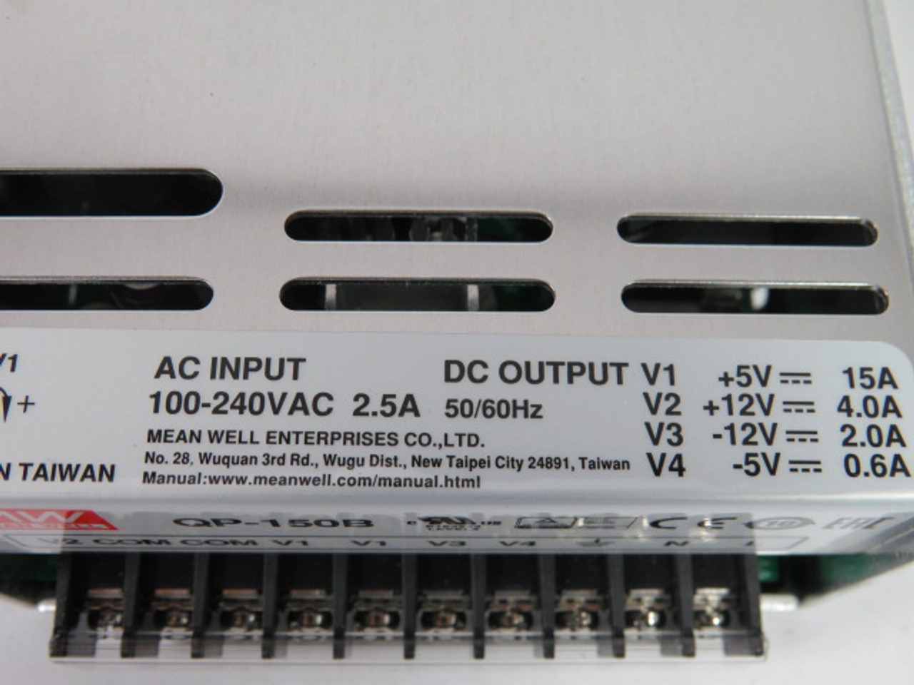 Meanwell AC/DC Converter 4-Outputs Input 90-264VAC Output 5V/12V/-12V ! NEW !