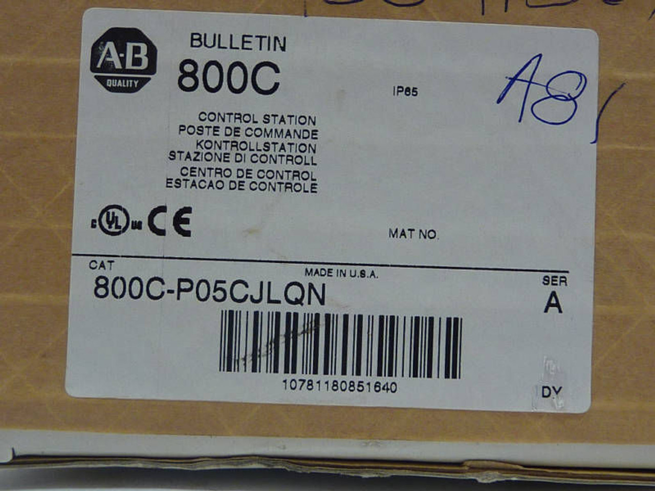 Allen-Bradley Control / Pendant Station 800C-P05CJLQN ! NEW !