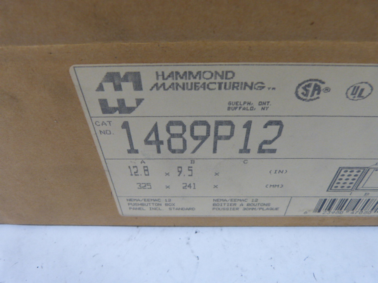 Hammond 1489P12 Enclosed Junction Box ! NEW !