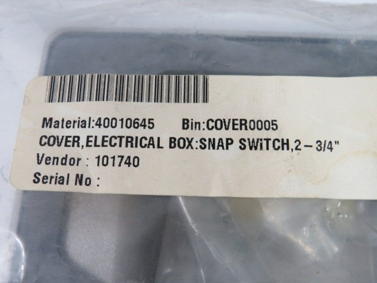 Cooper DS185 Electrical Box Snap Switch Cover ! NOP !