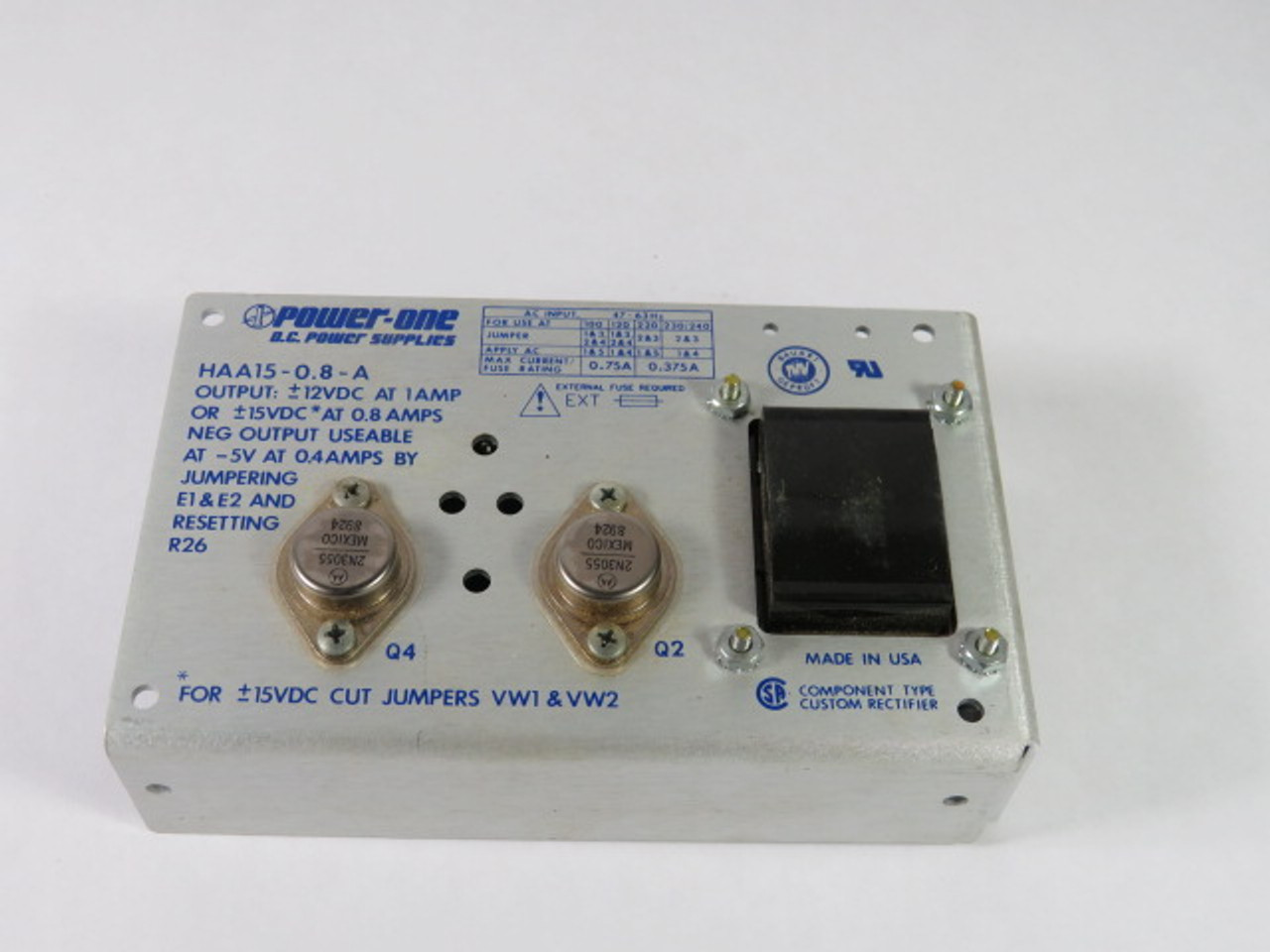 Power-One DC Power Supply Input 100-264VAC 1/0.8A Output +12VDC@1A ! NEW !