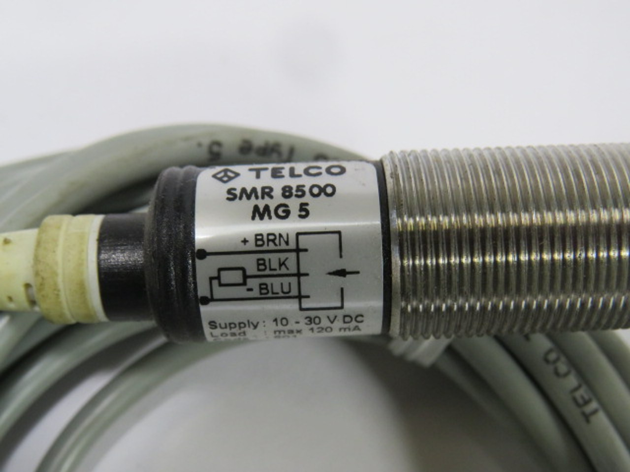 Telco Photoelectric SMR-8500-MG5 Thru-Beam Receiver 7m Range 10-30VDC 120mA USED