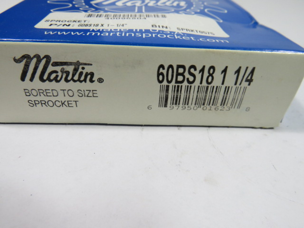 Martin 60BS18-1-1/4 Sprocket 1-51/4" Bore 18 Teeth 60 Chain 3/4" Pitch ! NEW !