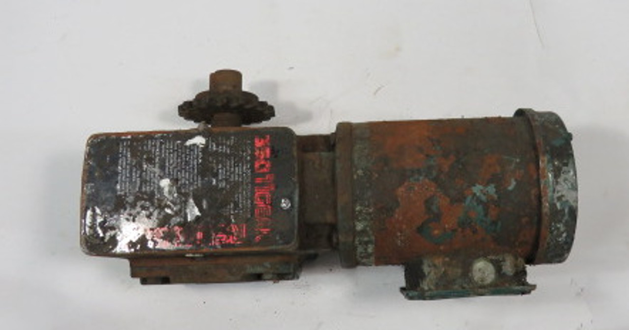 Reliance Electric 1HP 1725RPM 575V C/W Gear Reducer 50:1 Ratio ! AS IS !