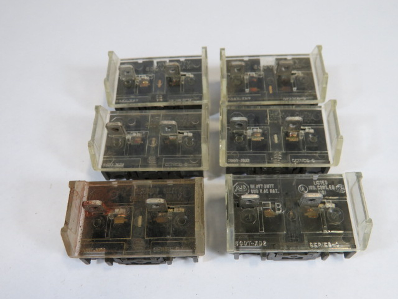 Allen-Bradley 800T-XD2 Series C Contact Block 1NC No Screws Lot of 6 USED