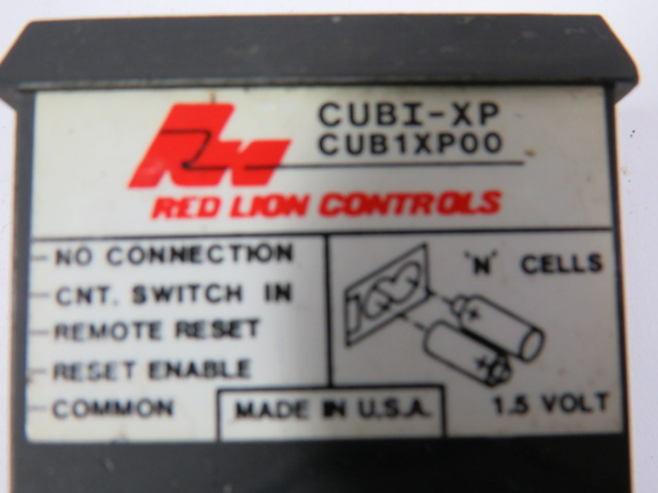 Red-Lion Controls CUB1XP00 6 Digit LCD Display Counter 3000CPM USED