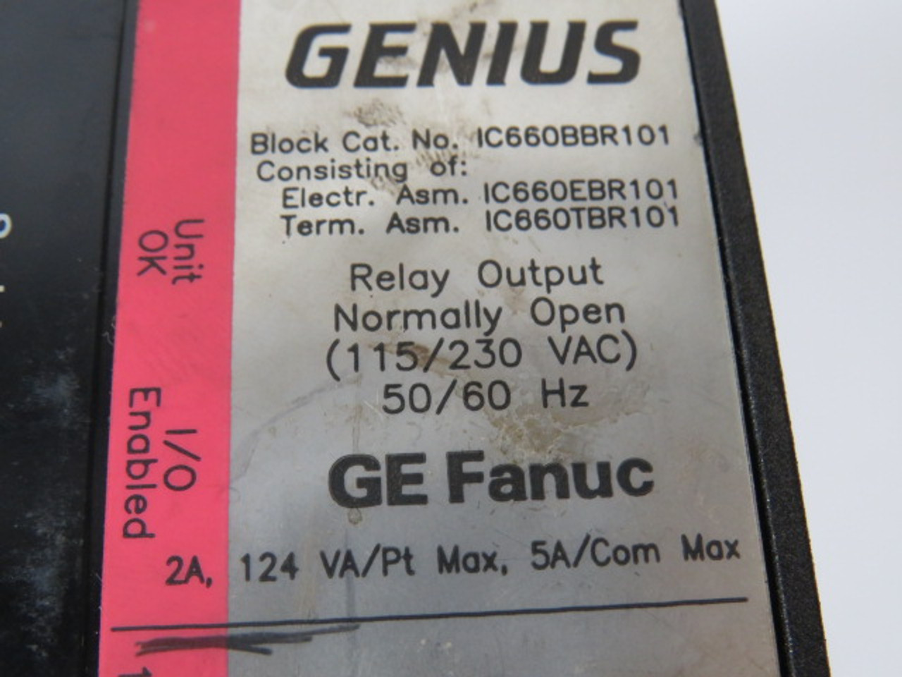 GE Fanuc IC660EBR101L Genius Analog 16Pt I/O Block *No Power* ! AS IS !