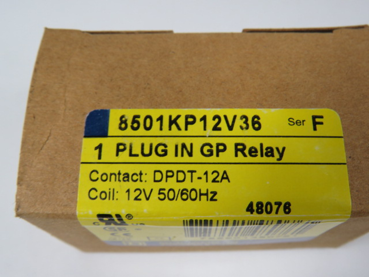 Square D 8501-KP12V36 Series F Relay 12V 50/60HZ 8-Pin ! NEW !