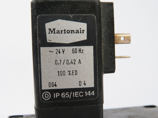 Martonair M/1741-E/152 Solenoid Valve Coil 24VAC 60Hz .7-.42A USED