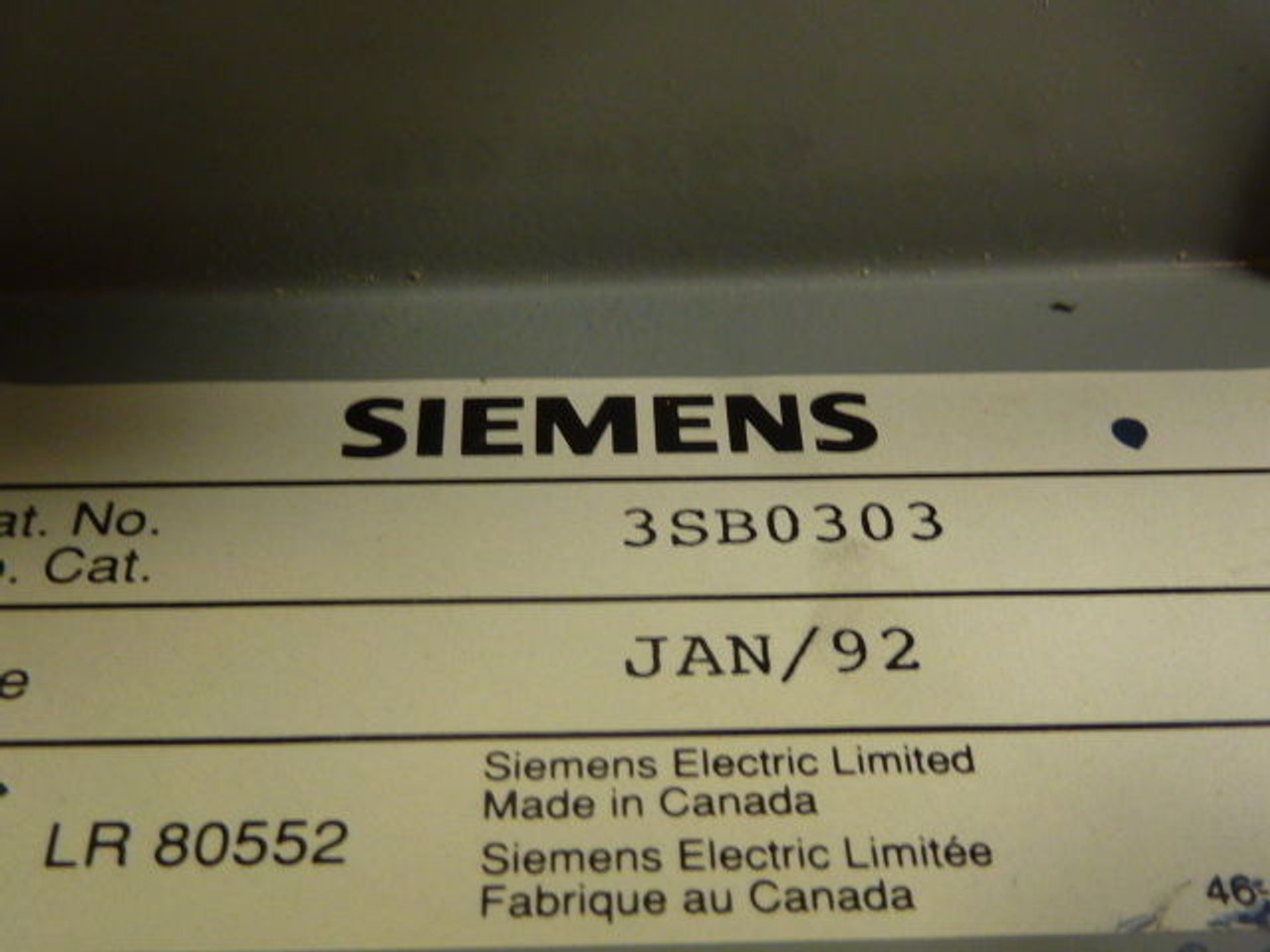 Siemens 3SB0303 Enclosure Pushbutton Station USED