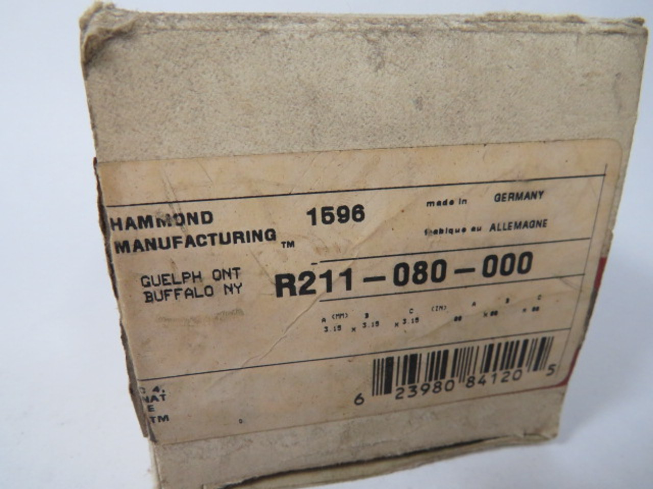 Hammond R211-080-000 Electric Enclosure 3.2x3.2x3.2" ! NEW !