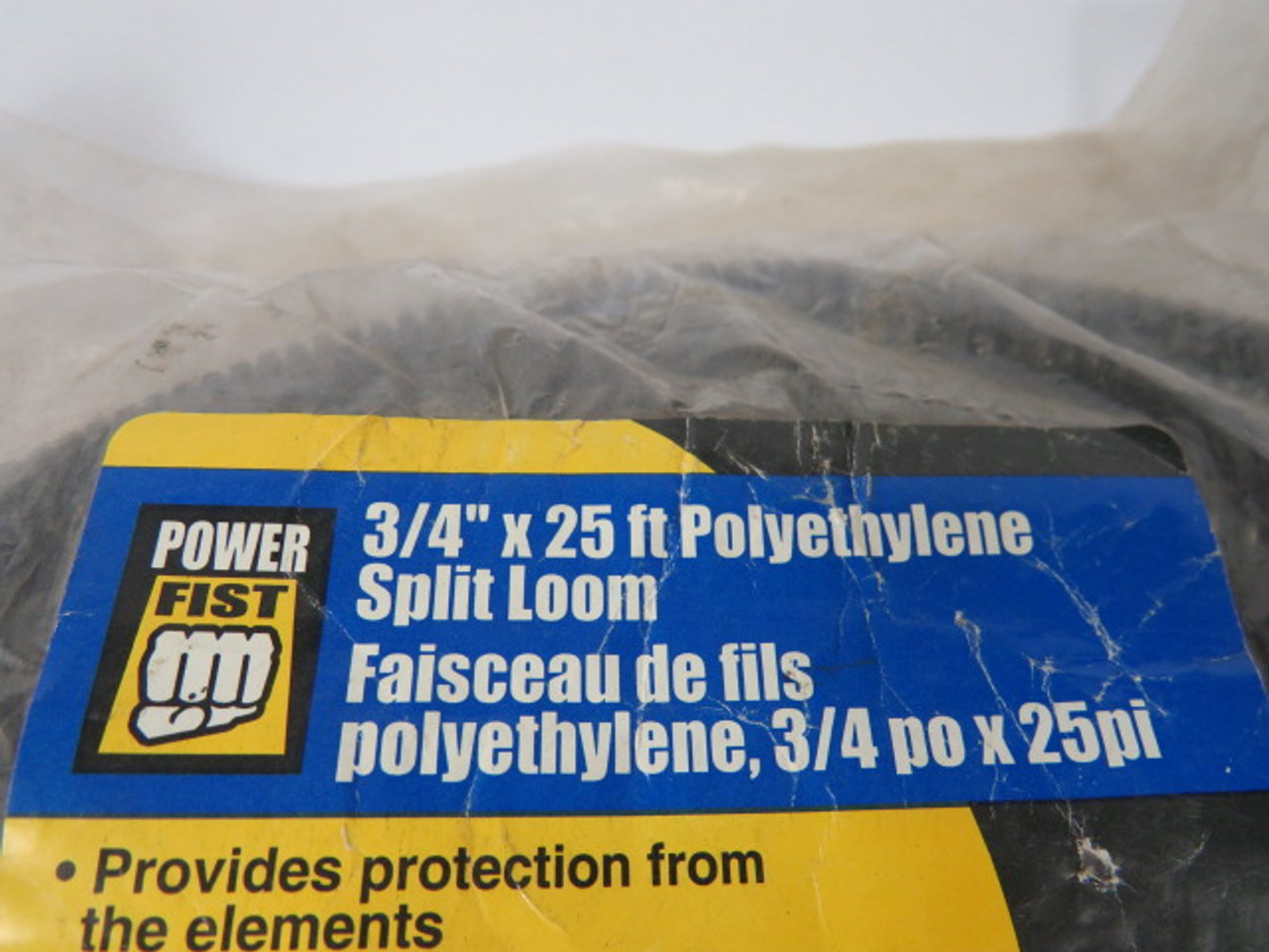 Power Fist 8218828 3/4"X25Ft Polyethylene Split Loom ! NWB !