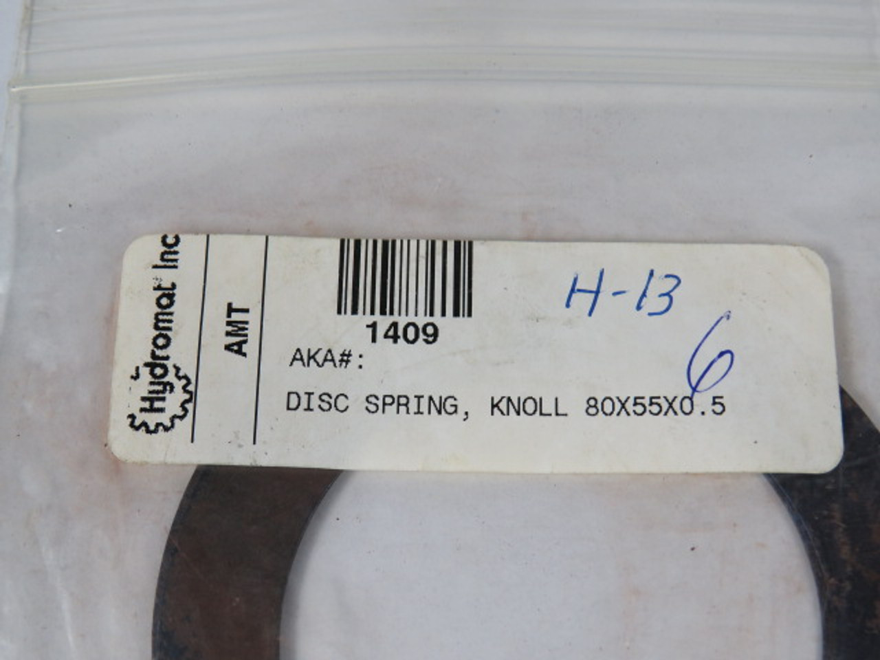 Hydromat Inc. 1409 Disc Spring Knoll 80x55x0.5mm 6-Pack ! NWB !