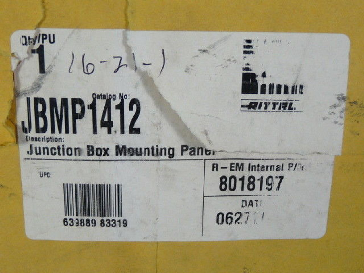 Cole Parmer JBMP1412 Junction Box Panel 14 x 12 Inch ! NEW !